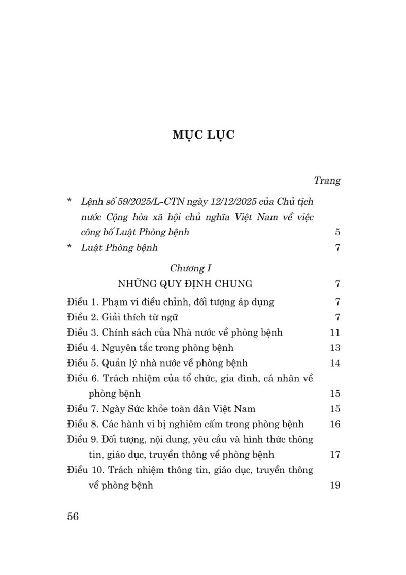 Luật Phòng bệnh năm 2025