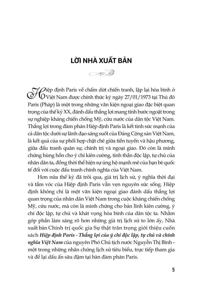 Hiệp định Paris - Thắng lợi của ý chí độc lập, tự chủ và chính nghĩa Việt Nam