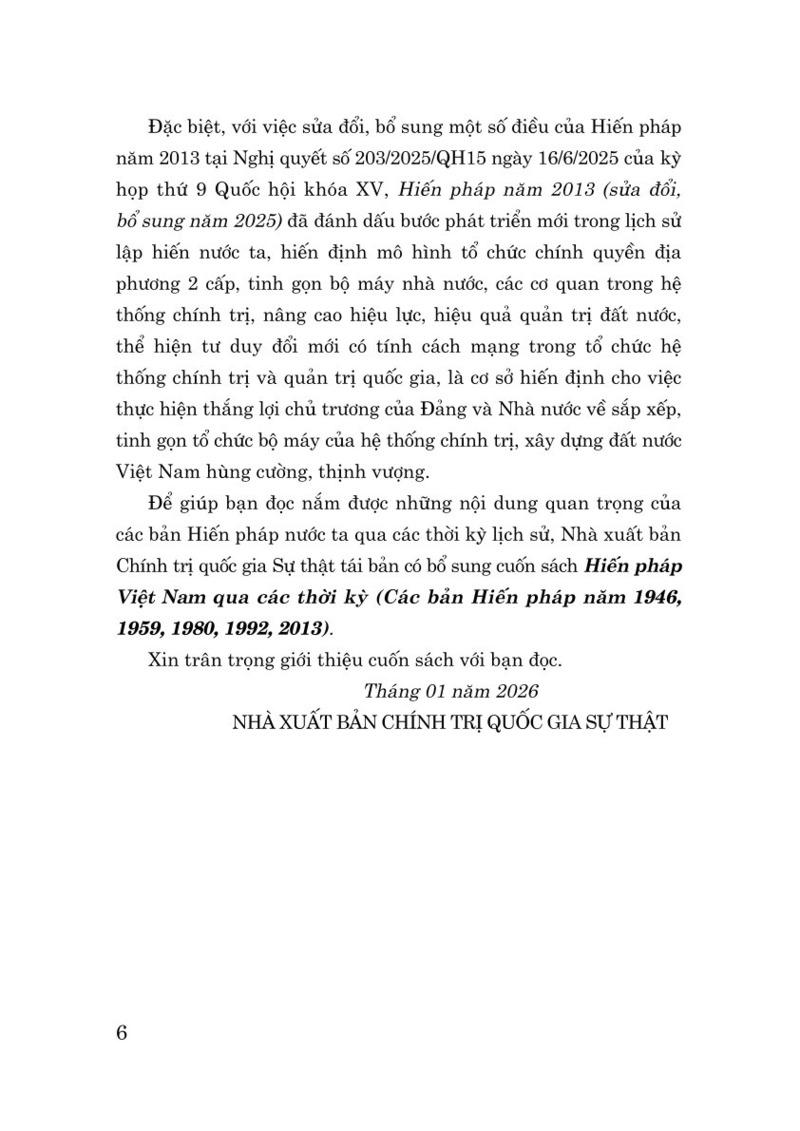 Hiến pháp Việt Nam qua các thời kỳ (Các bản Hiến pháp năm 1946, 1959, 1980, 1992, 2013)