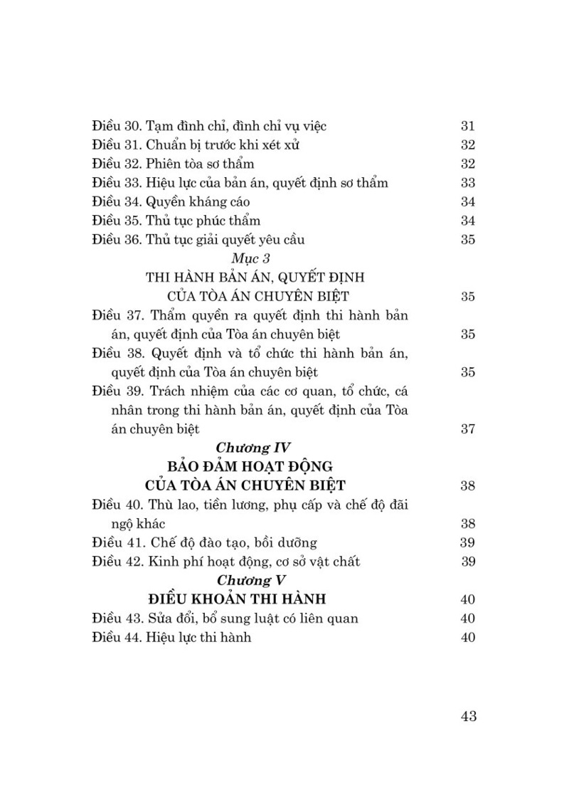 Luật Tòa án chuyên biệt tại Trung tâm tài chính quốc tế năm 2025