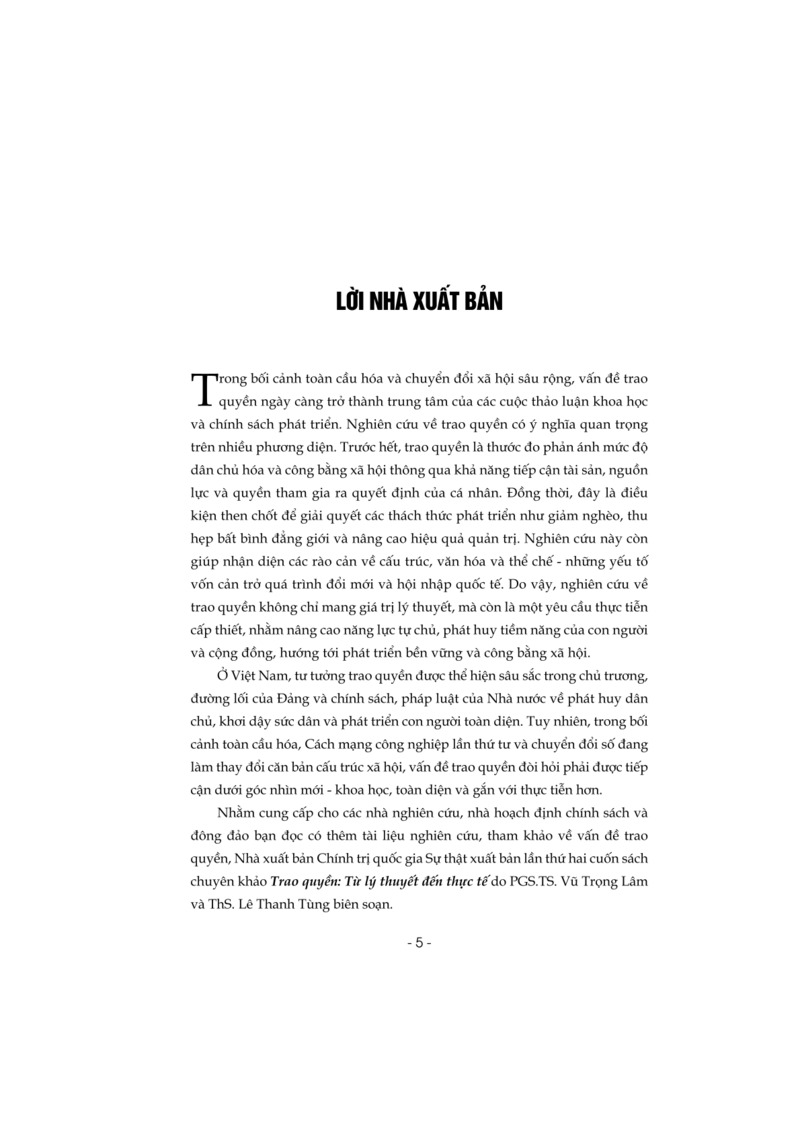Trao quyền: Từ lý thuyết đến thực tế (Sách chuyên khảo, xuất bản lần thứ hai)