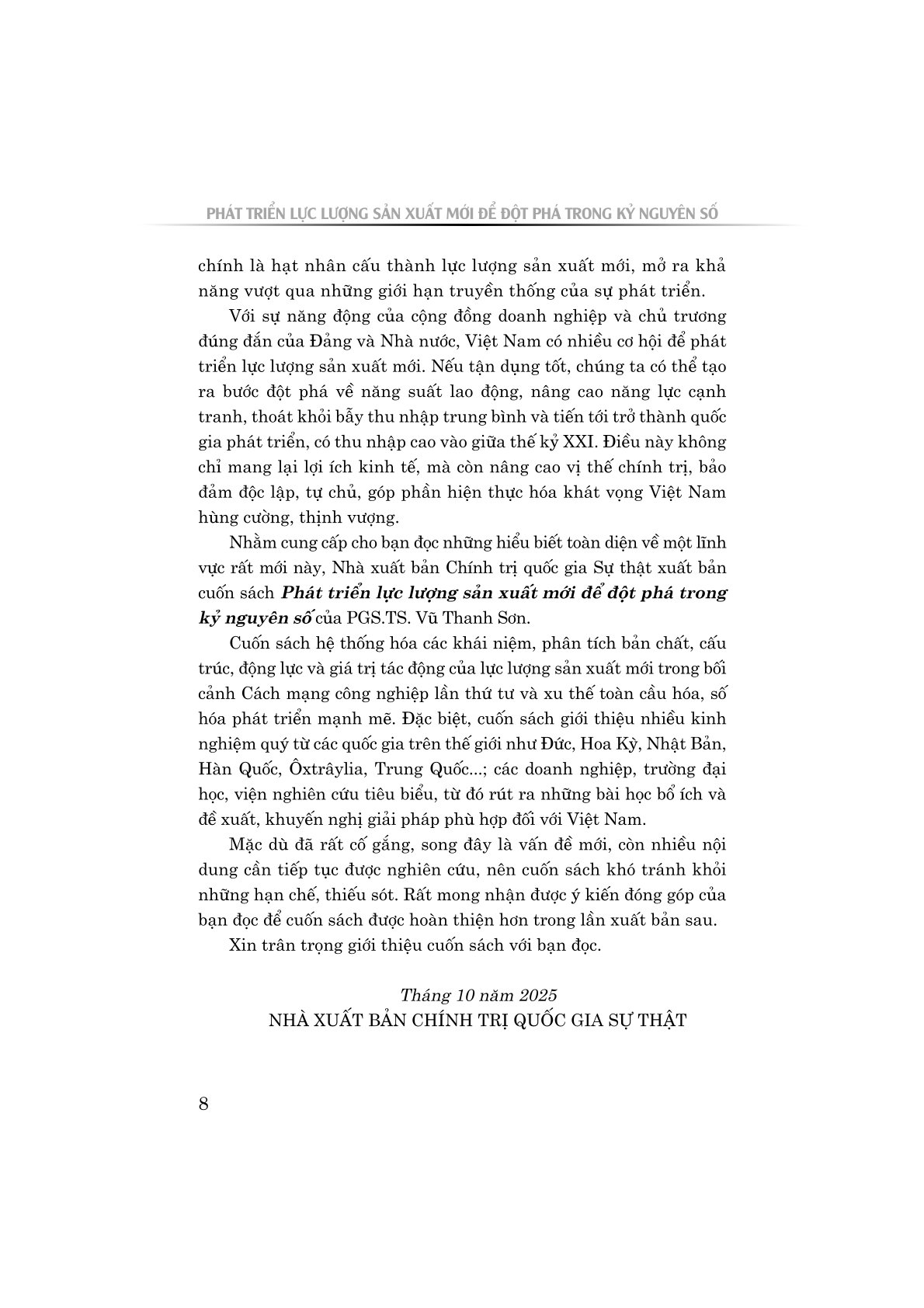 Phát triển lực lượng sản xuất mới để đột phá trong kỷ nguyên số (Sách chuyên khảo)