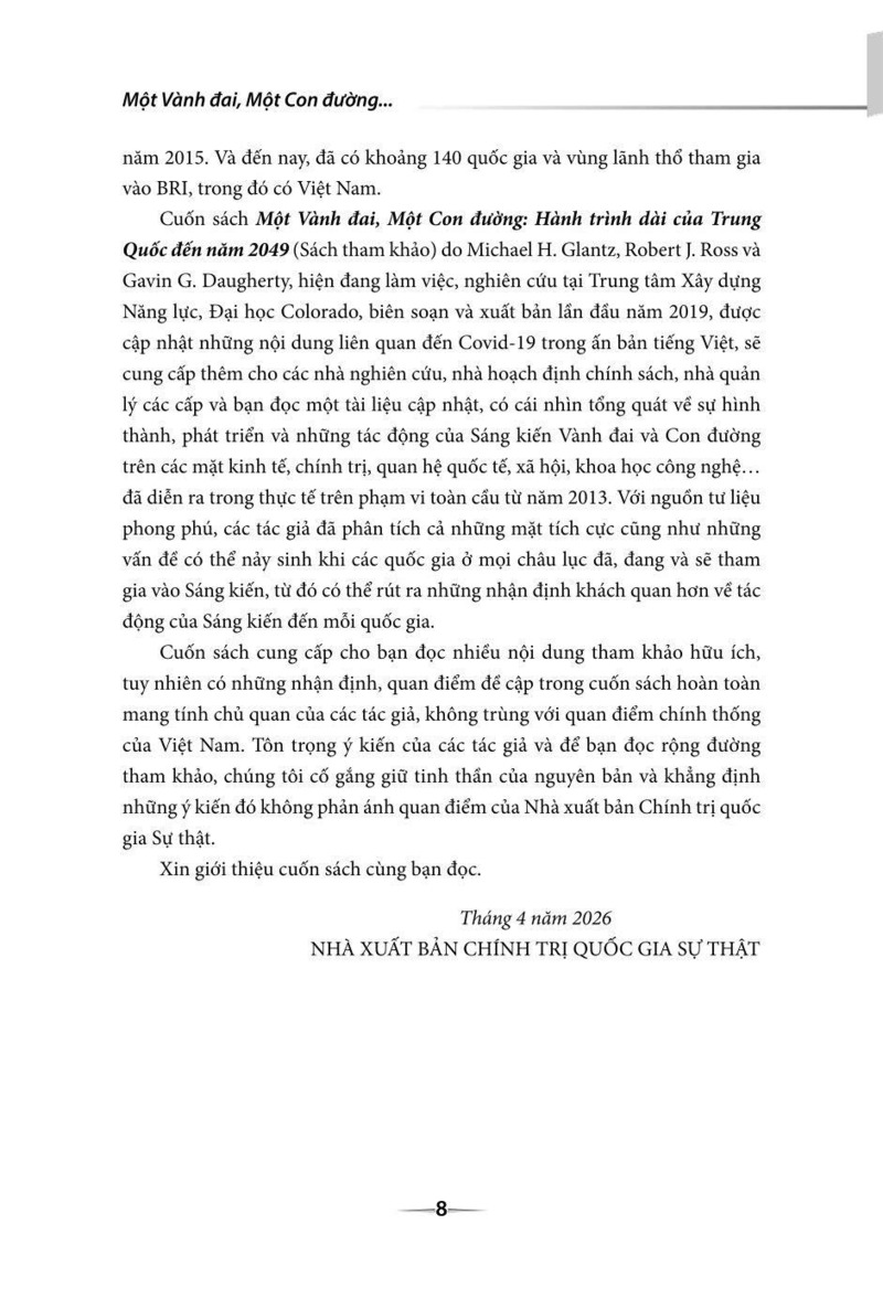 Một vành đai, Một con đường: Hành trình dài của Trung Quốc đến năm 2049 (Sách tham khảo) (Xuất bản lần thứ ba)