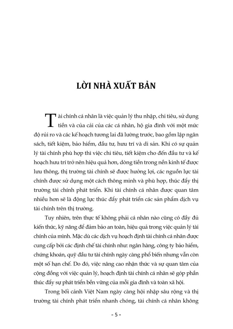Tài chính cá nhân tại Việt Nam - Lý luận và thực tiễn (Sách chuyên khảo)