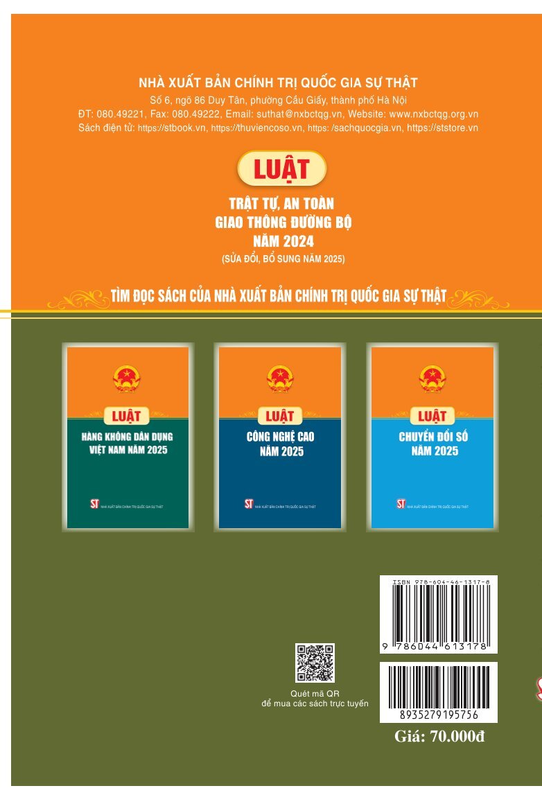 Luật Trật tự, an toàn giao thông đường bộ năm 2024 (Sửa đổi, bổ sung năm 2025)