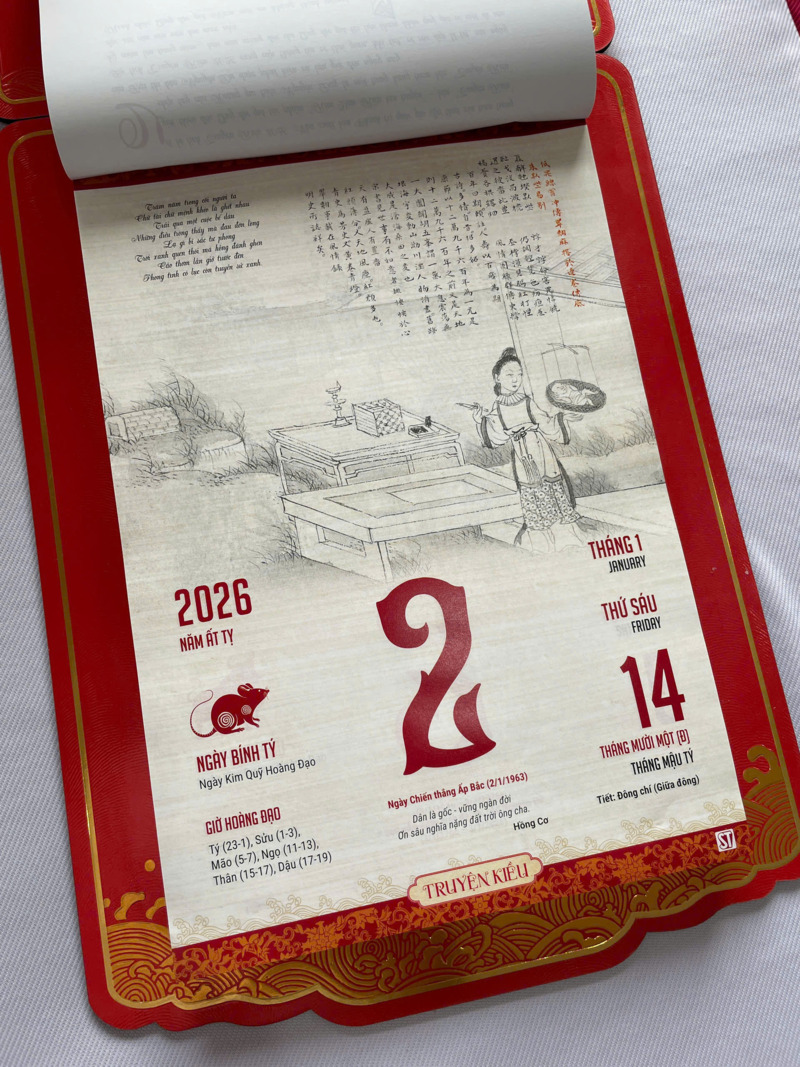 Lịch Blốc 2026 “Truyện Kiều”