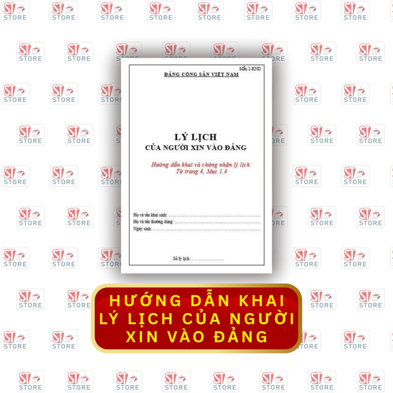 Hướng dẫn khai Lý lịch của người xin vào Đảng