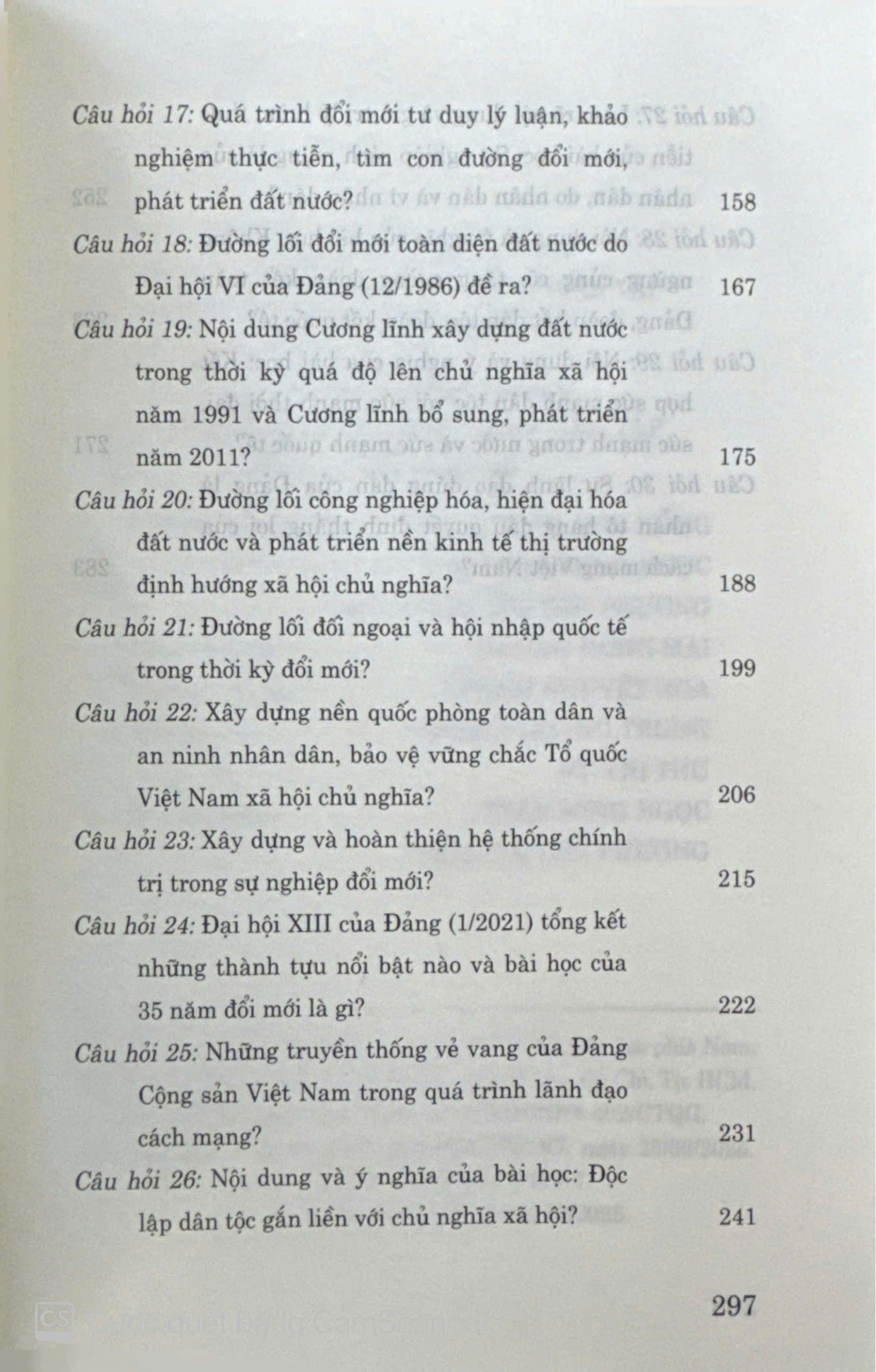 Hỏi - đáp môn Lịch sử Đảng Cộng sản Việt Nam (Dành cho bậc đại học hệ chuyên và không chuyên lý luận chính trị)