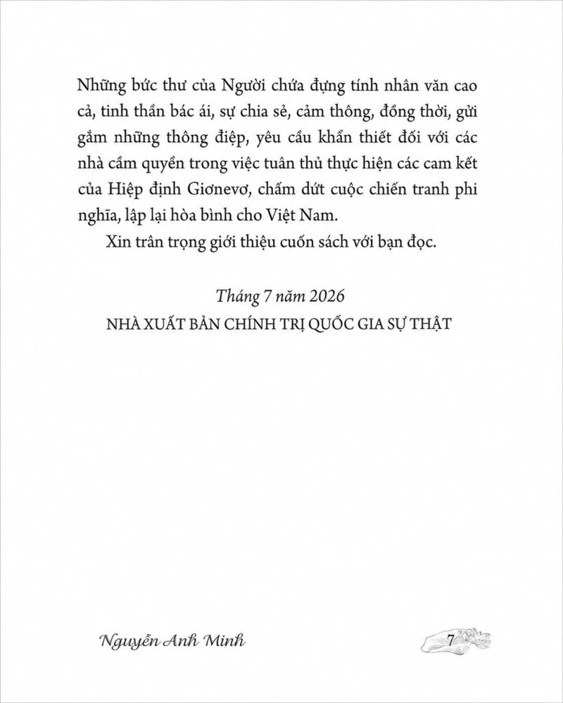 Hồ Chí Minh với những bức thư mong muốn hòa bình (Xuất bản lần thứ ba, có bổ sung)