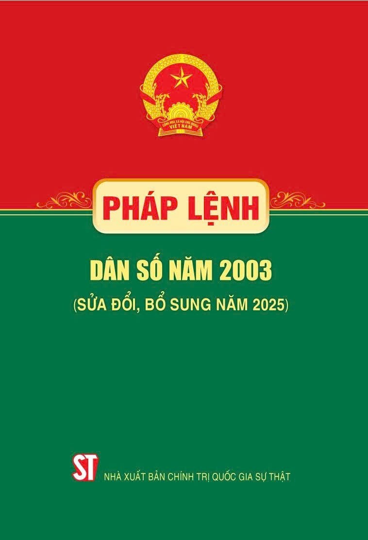 Pháp lệnh dân số năm 2003 ̣̣̣( sửa đổi, bổ sung năm 2025)