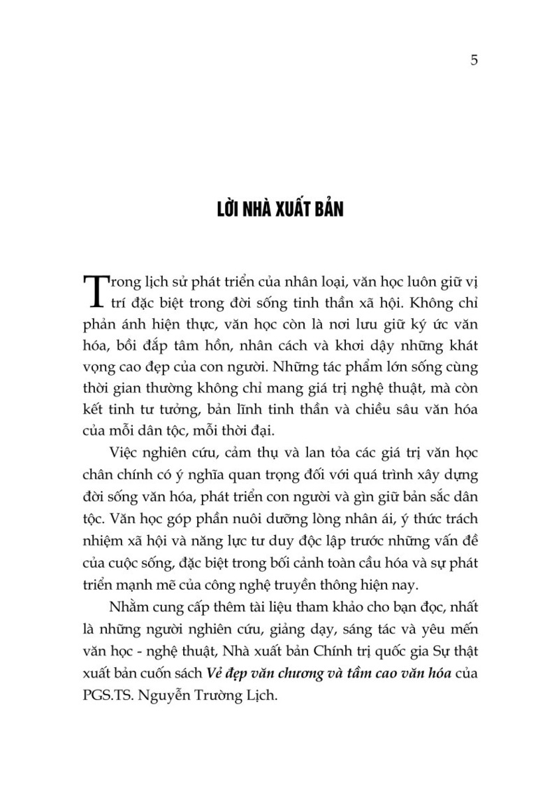 Vẻ đẹp văn chương và tầm cao văn hóa