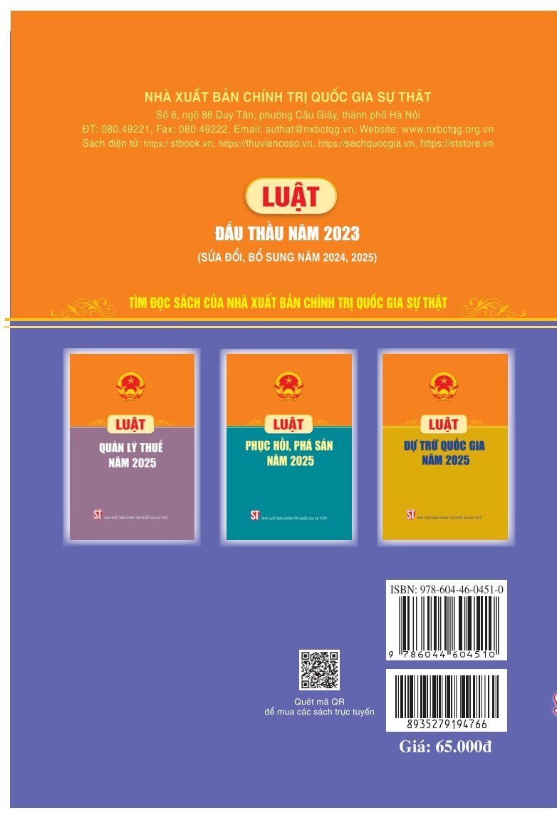 Luật Đấu thầu năm 2023 (sửa đổi, bổ sung năm 2024, 2025)