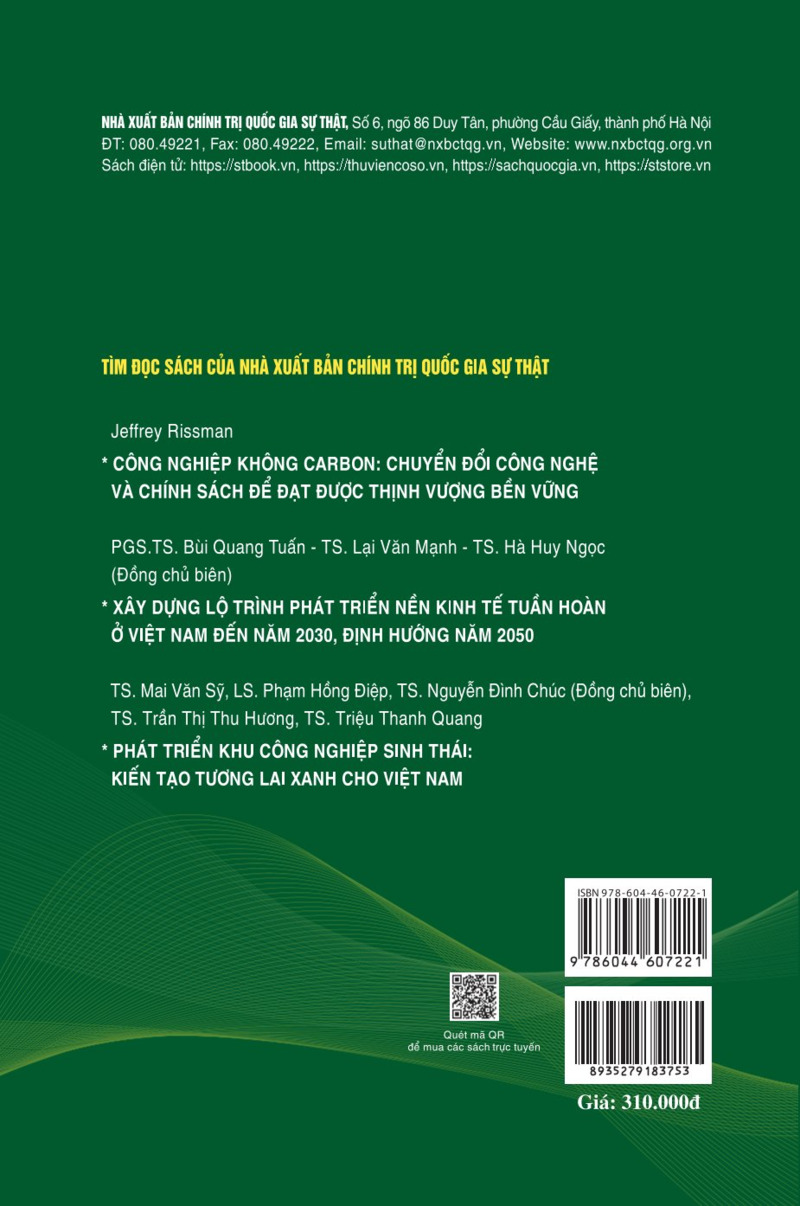 Kiến tạo phát triển thị trường cácbon: Kinh nghiệm quốc tế và lộ trình cho Việt Nam (Sách chuyên khảo)