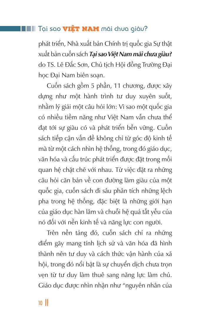 Tại sao Việt Nam mãi chưa giàu? 