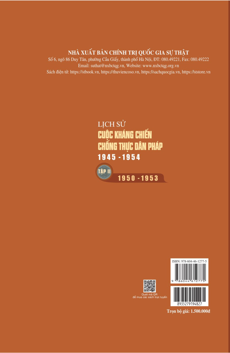 Bộ Lịch sử cuộc kháng chiến chống thực dân Pháp 1945 - 1954 ( 3 tập)