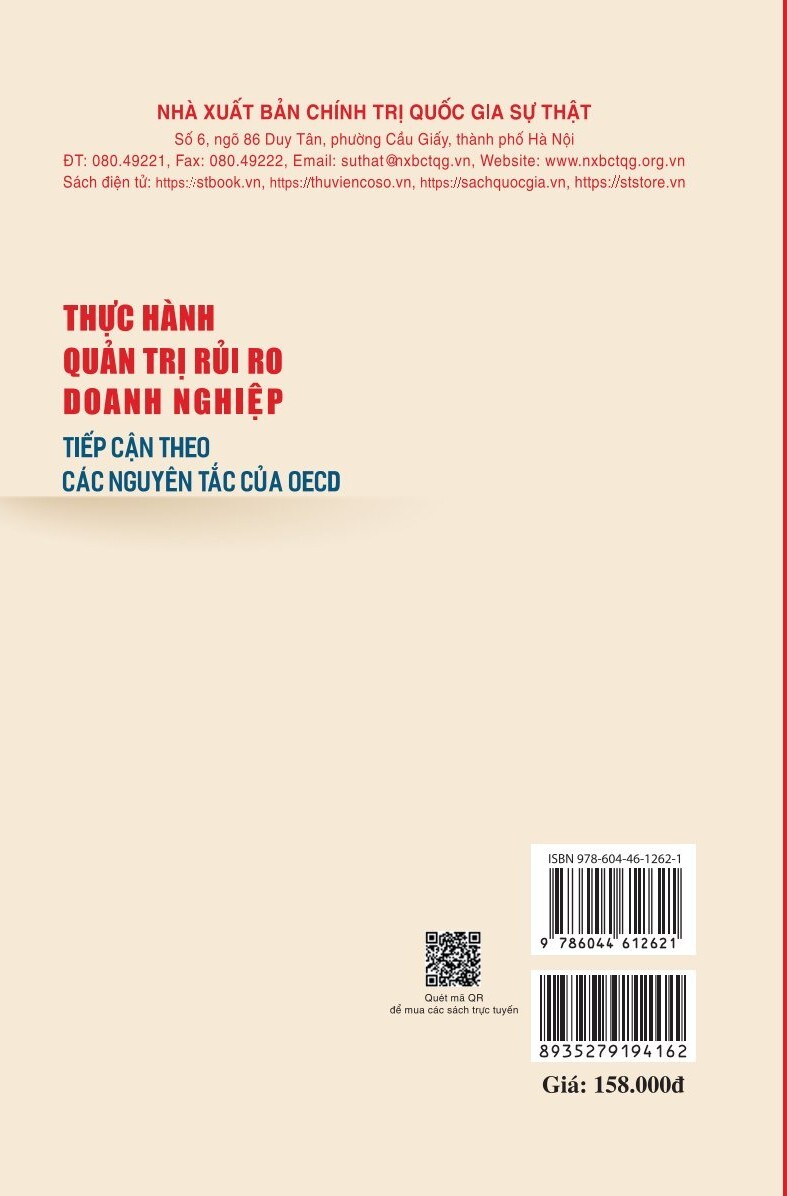 Thực hành quản trị rủi ro doanh nghiệp - Tiếp cận theo nguyên tắc của OECD - Sách Đặt Hàng
