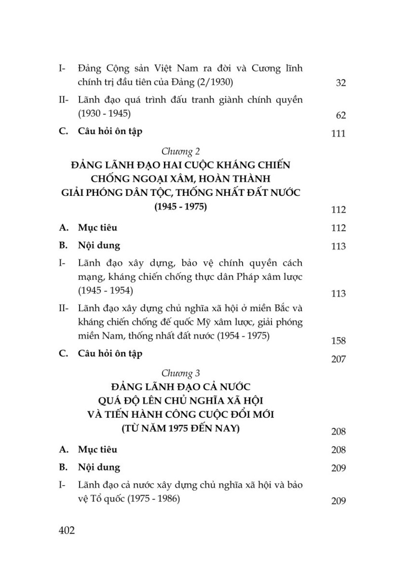 Giáo trình Lịch sử Đảng Cộng sản Việt Nam (Dành cho bậc đại học hệ không chuyên lý luận chính trị)