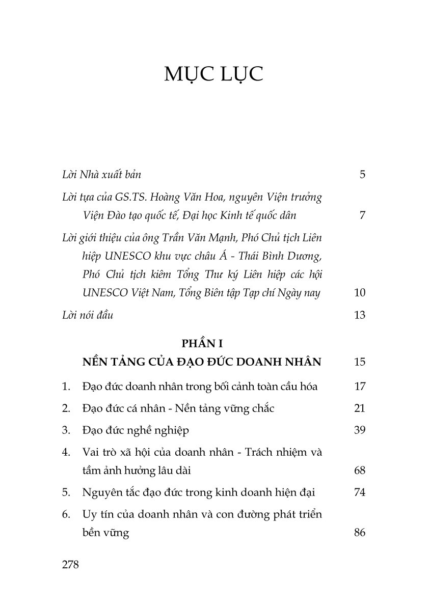 Đạo đức doanh nhân - Nguồn gốc của sự thịnh vượng bền vững