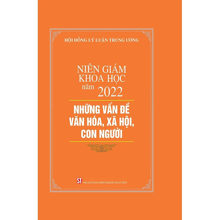 Niên giám khoa học năm 2022. Những vấn đề văn hoá, xã hội, con người