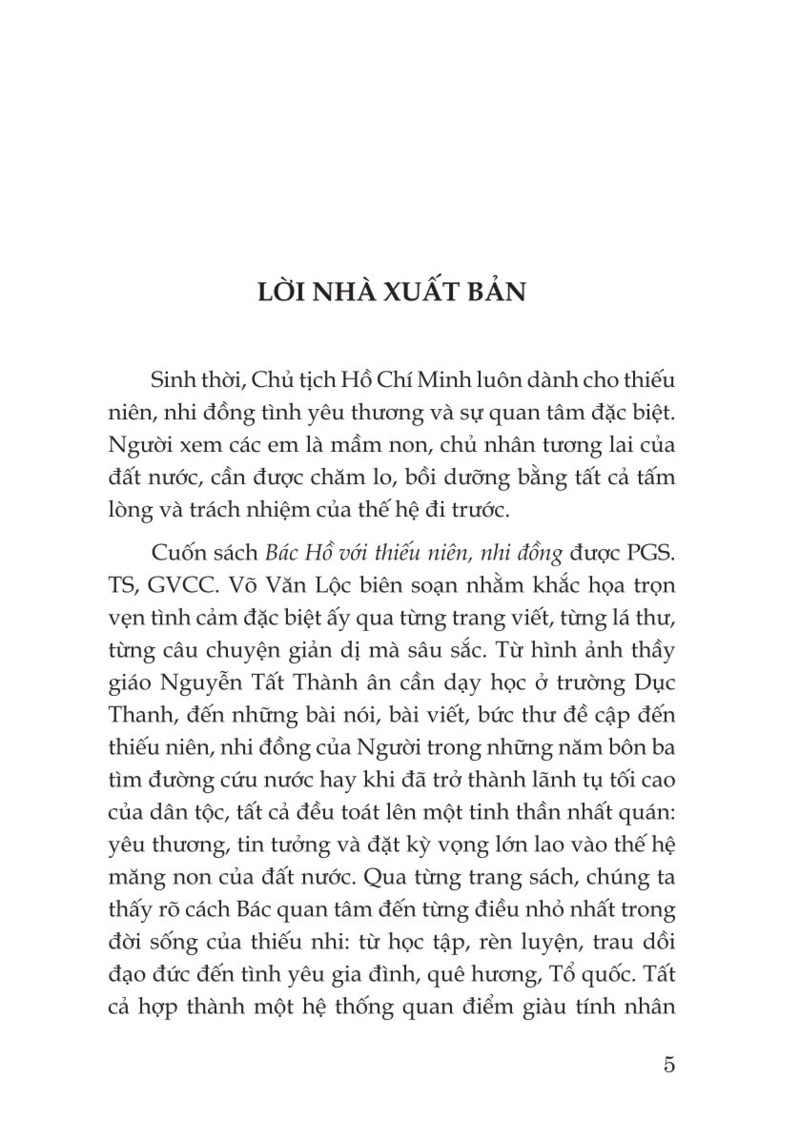 Bác Hồ với thiếu niên nhi đồng (Xuất bản lần thứ ba, có sửa chữa)