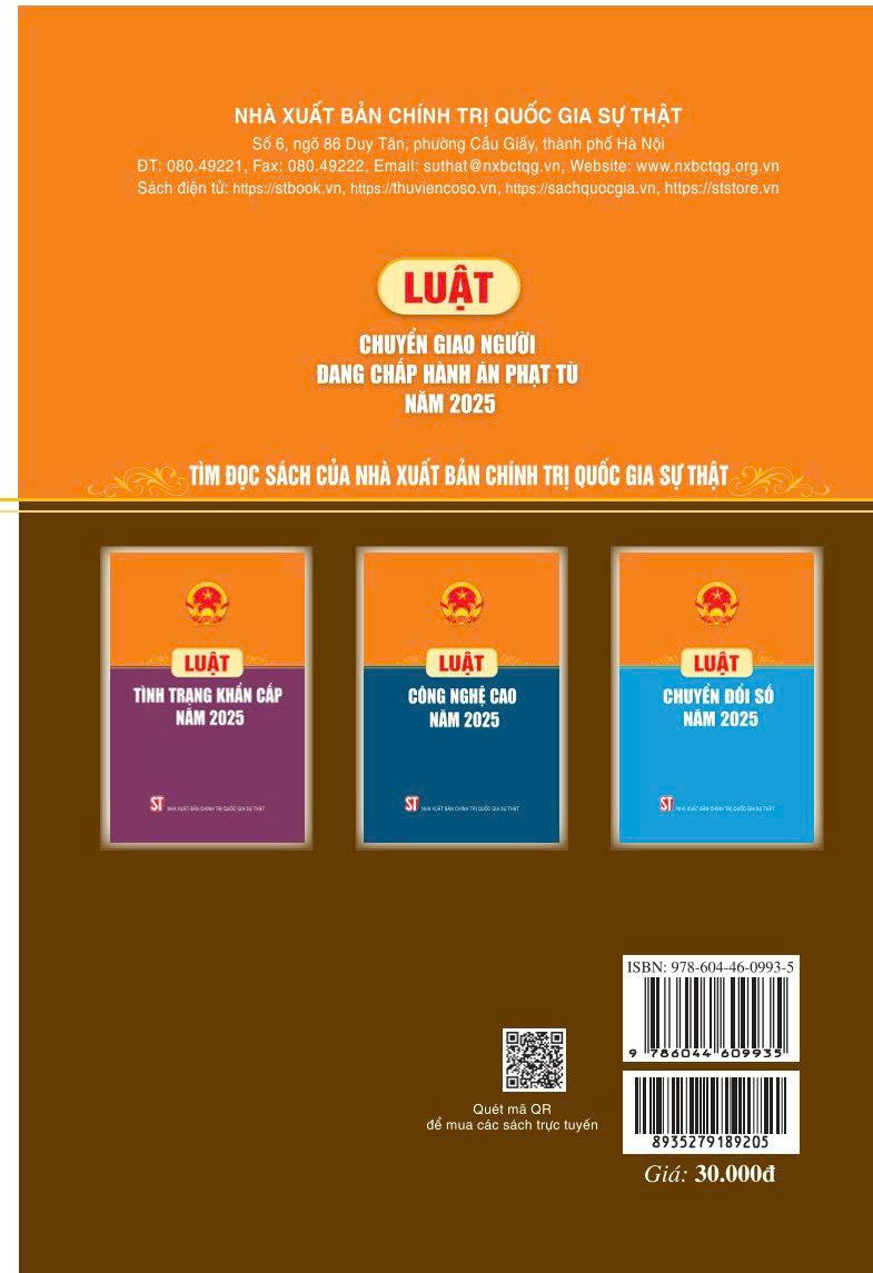 Luật Chuyển giao người đang chấp hành án phạt tù năm 2025