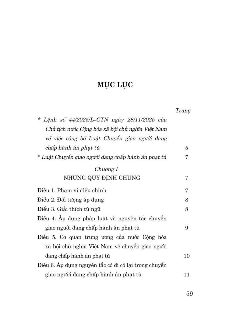 Luật Chuyển giao người đang chấp hành án phạt tù năm 2025