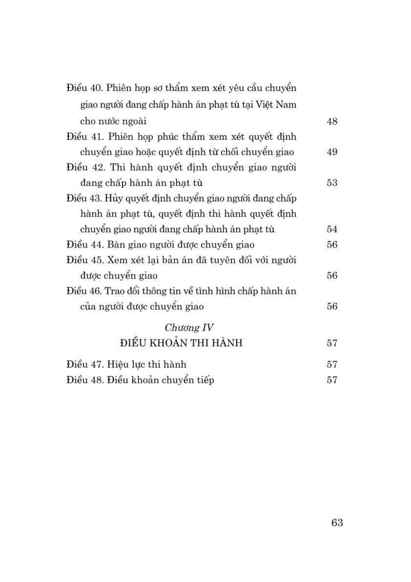 Luật Chuyển giao người đang chấp hành án phạt tù năm 2025