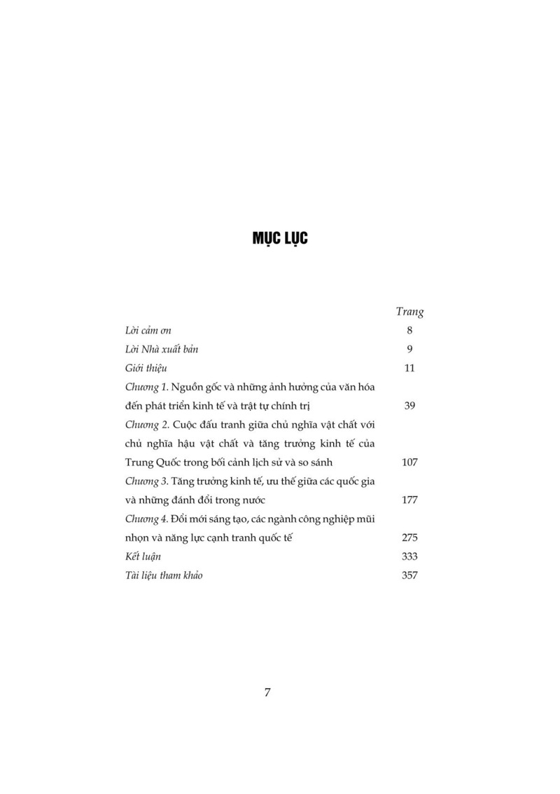 Văn hóa, tăng trưởng kinh tế và dịch chuyển quyền lực giữa các quốc gia: Sự cạnh tranh giữa Hoa Kỳ và Trung Quốc (Sách tham khảo)