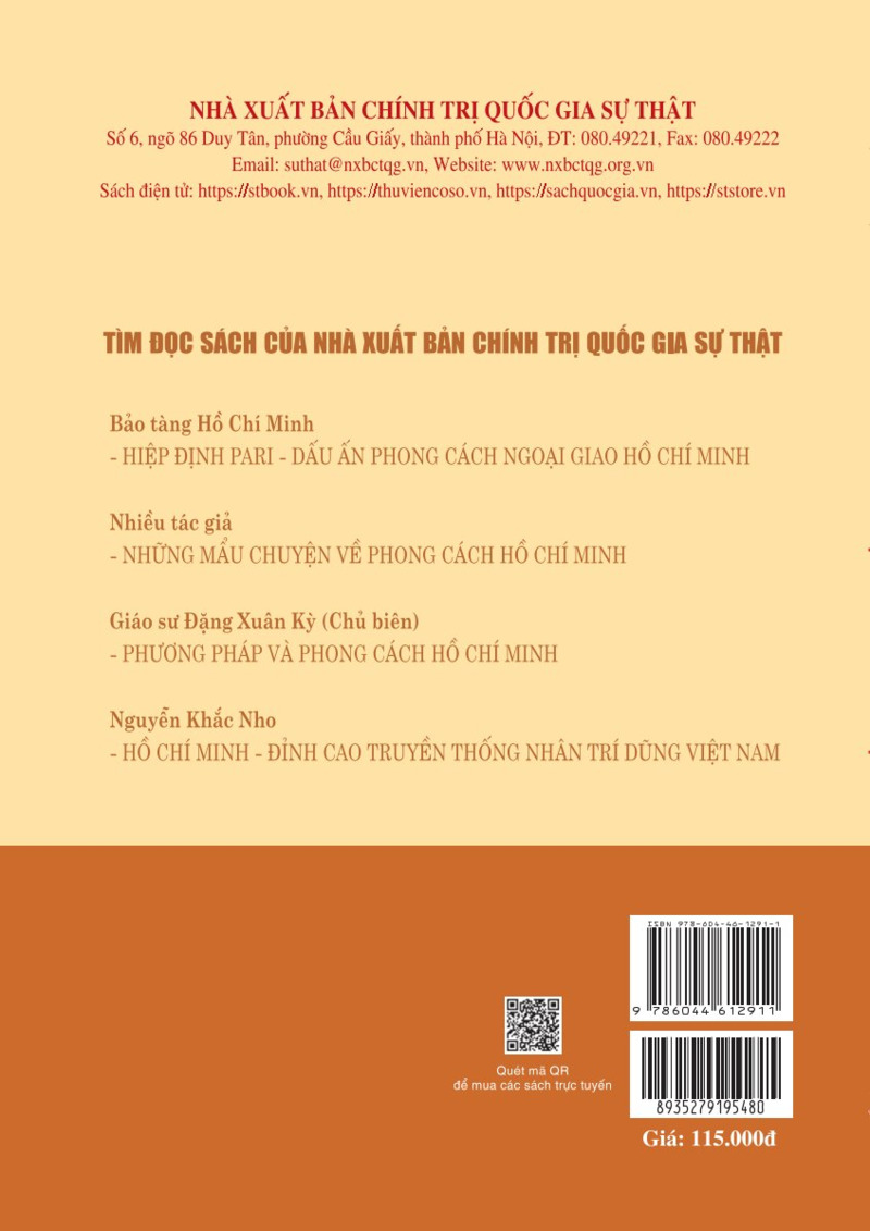 Phong cách ứng xử Hồ Chí Minh - Nội dung và giá trị  (Sách chuyên khảo)