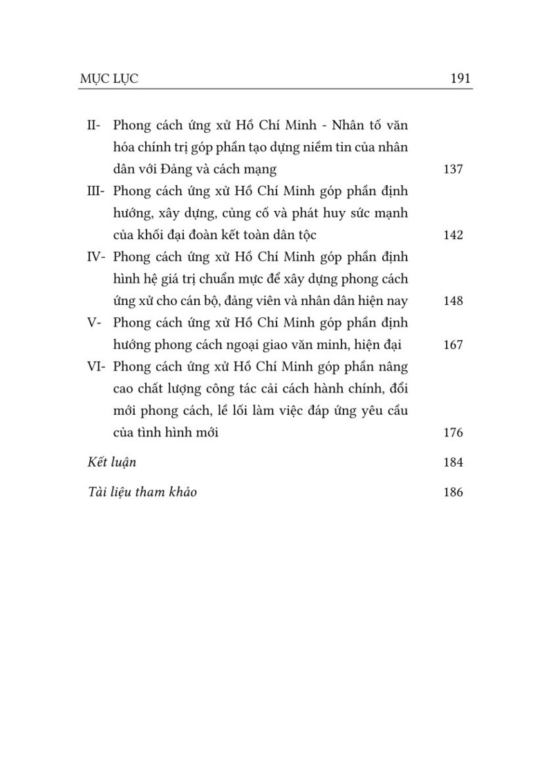 Phong cách ứng xử Hồ Chí Minh - Nội dung và giá trị  (Sách chuyên khảo)
