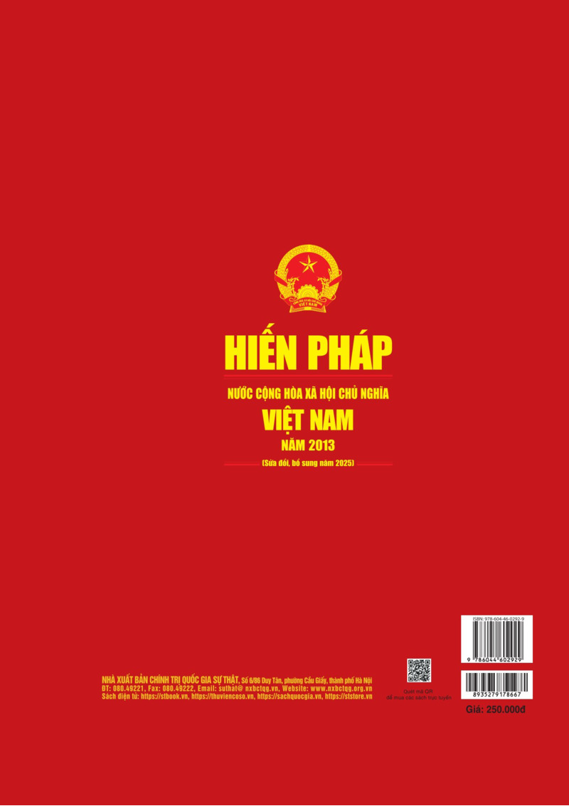 Hiến pháp nước Cộng hòa xã hội chủ nghĩa Việt Nam năm 2013 (Sửa đổi, bổ sung năm 2025)