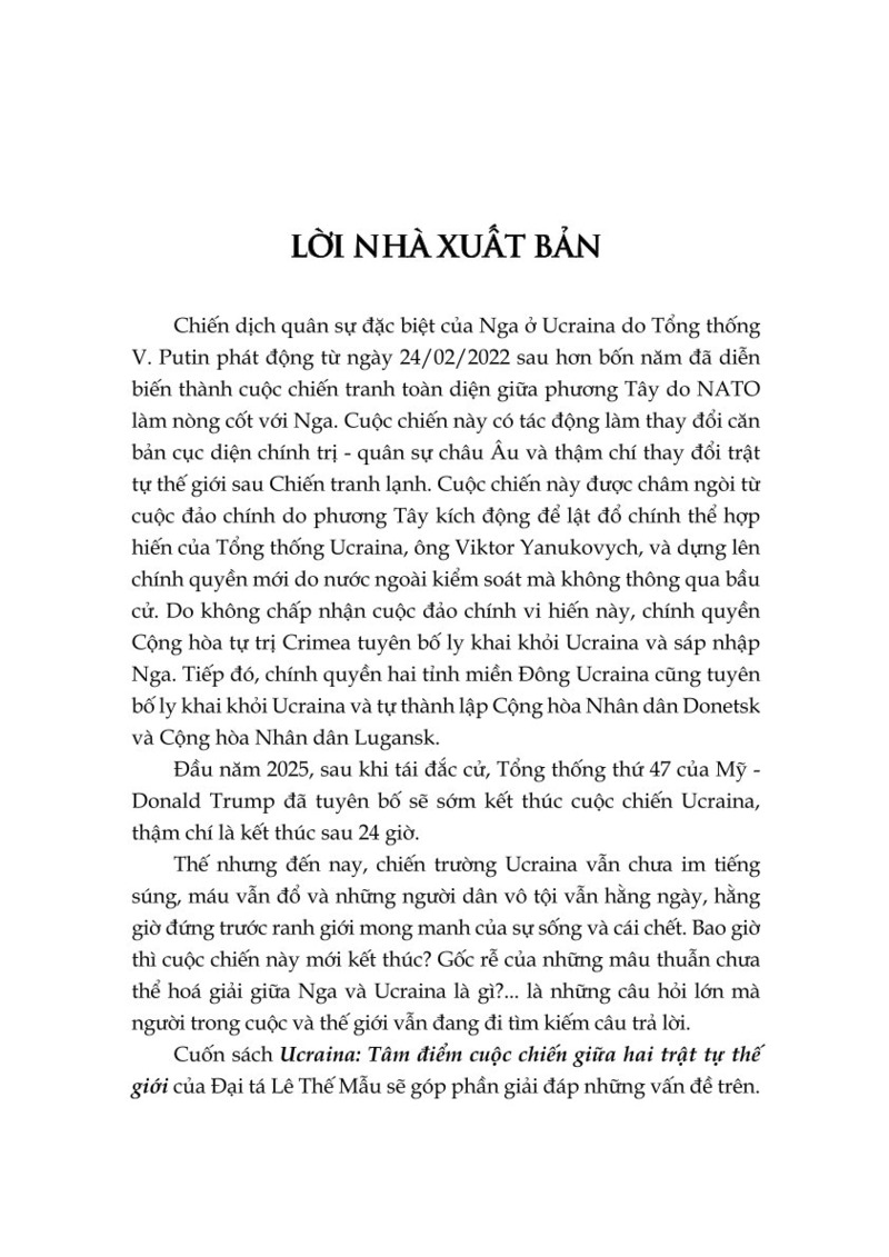Ucraina: Tâm điểm cuộc chiến giữa hai trật tự thế giới (Sách tham khảo)
